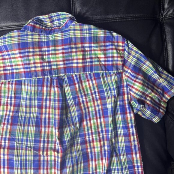 Chaps Men's Button-Up Shirt Multicolor Plaid Collared Short Sleeve Easy Care XL - Picture 4 of 13